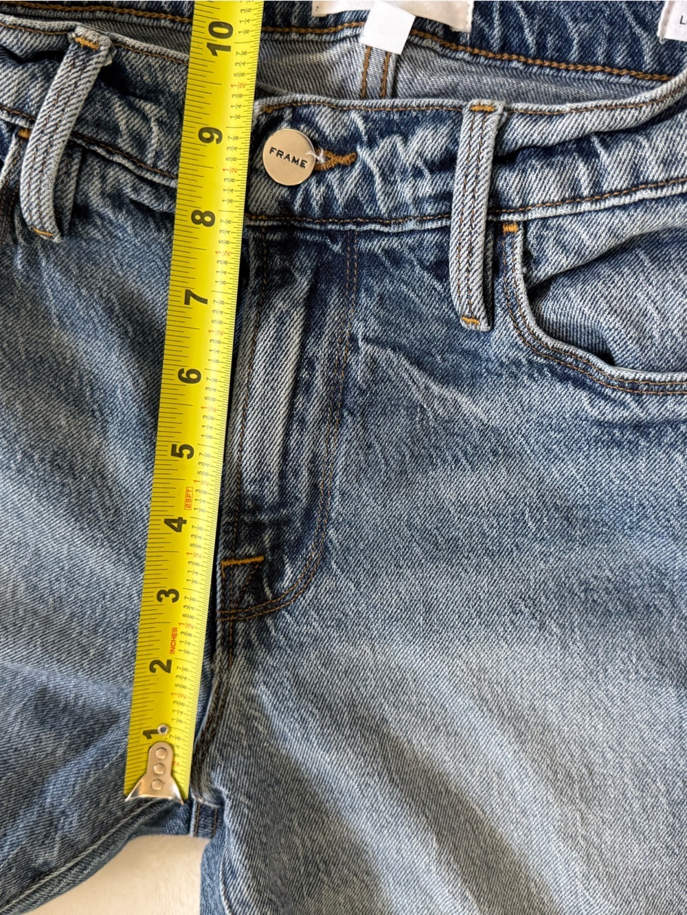 FRAME Le Nouveau Straight Jeans Women’s 27 Light Wash Cropped Denim - Picture 10 of 14